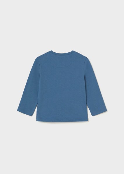 Mayoral kék alapon versenyautó mintás hosszú ujjú póló, nyaknál patentos - Image 2