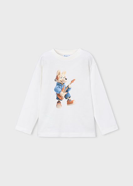 Mayoral,ekrü,elöl,gitározó rókás ,fiú,hosszú újjú póló - Image 3