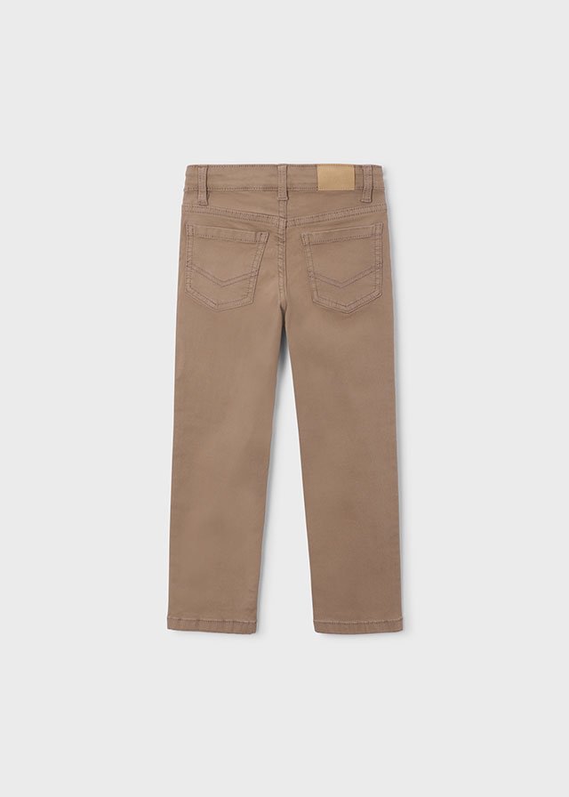 Mayoral barna vászon anyagú Slim Fit nadrág, állítható derékrésszel - Image 2