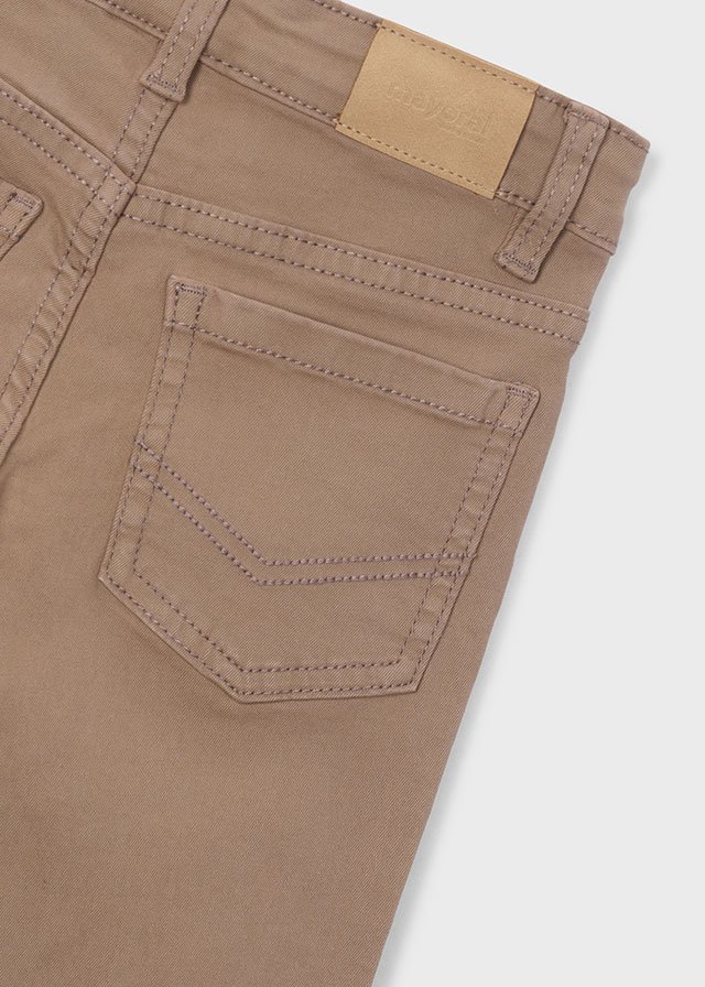 Mayoral barna vászon anyagú Slim Fit nadrág, állítható derékrésszel - Image 3
